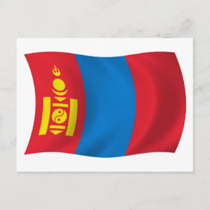 Mongolia Flag Postcard
