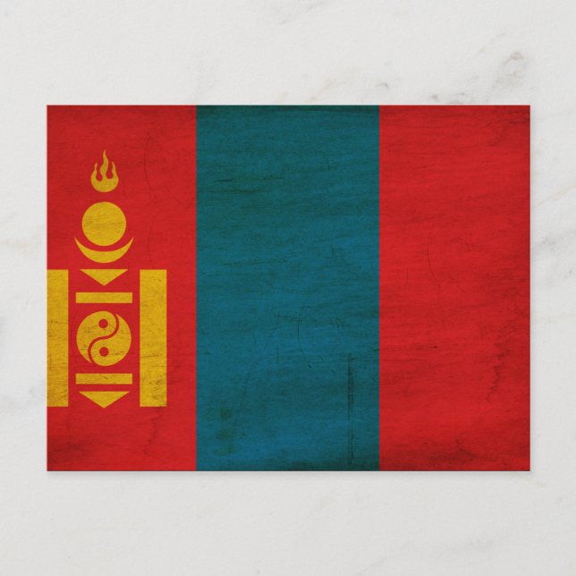 Mongolia Flag Postcard (Front)