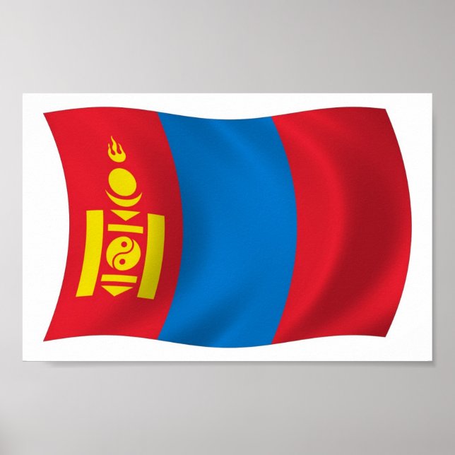 Mongolia Flag Poster Print (Front)