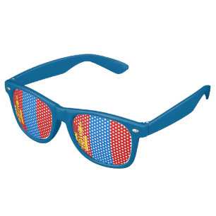 Mongolia Flag Retro Sunglasses