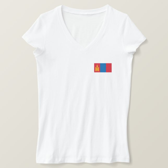 Mongolia Flag T-Shirt (Design Front)