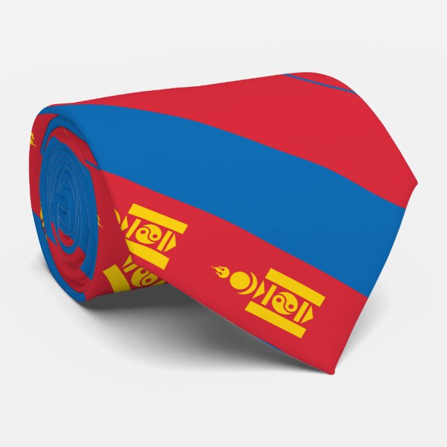 Mongolia Flag Tie (Rolled)