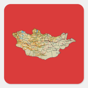 Mongolia Map Sticker