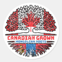 Mongolia Mongolian Canadian Canada Tree Roots Flag