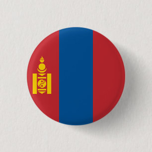 Mongolia (Mongolian) Flag 3 Cm Round Badge