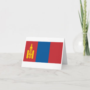 Mongolia (Mongolian) Flag Card