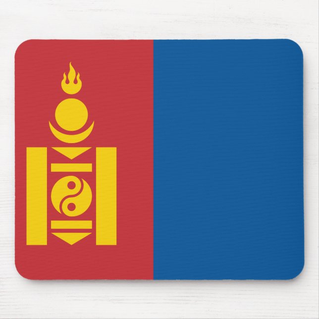 Mongolia (Mongolian) Flag Mouse Pad (Front)