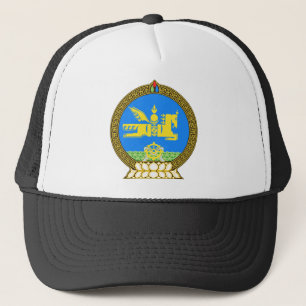 Mongolia Official Coat Of Arms Heraldry Symbol Trucker Hat