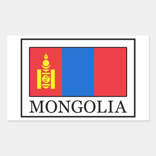 Mongolia Rectangular Sticker (Front)