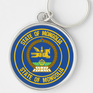 Mongolia Round Emblem Key Ring