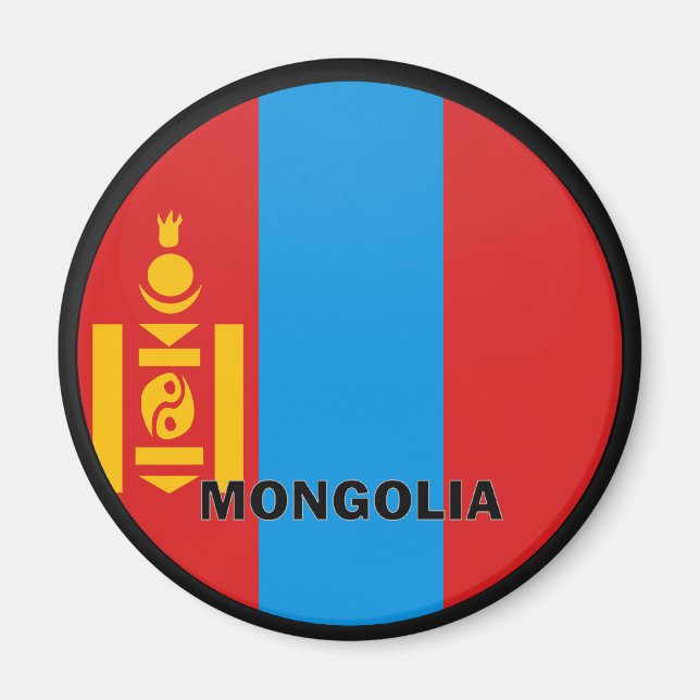 Mongolia Roundel quality Flag Magnet (Front)