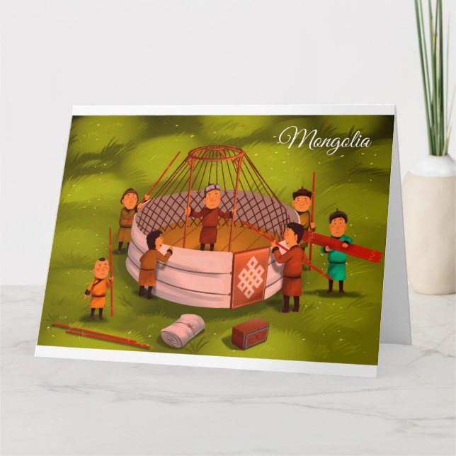 Mongolia traditional ger card (Front)