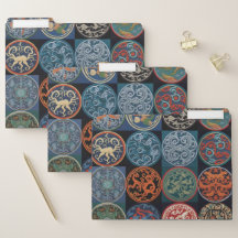 Mongolian Circle Totem Pattern File Folders