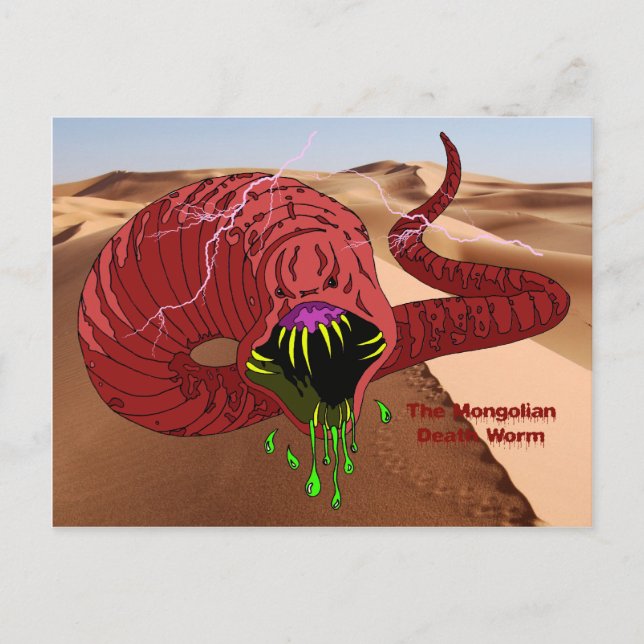 Mongolian Death Worm Postcard (Front)