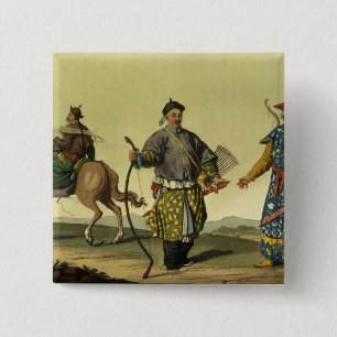 Mongolian Eight Flags soldiers from Ching's milita 15 Cm Square Badge