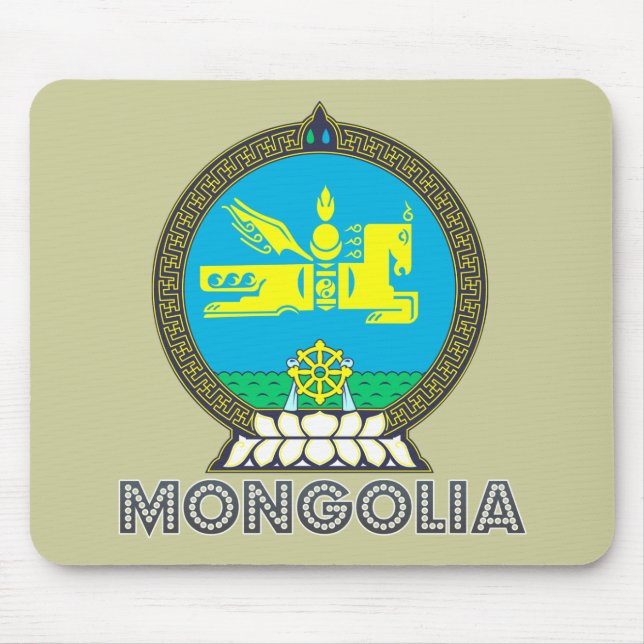 Mongolian Emblem Mouse Pad (Front)