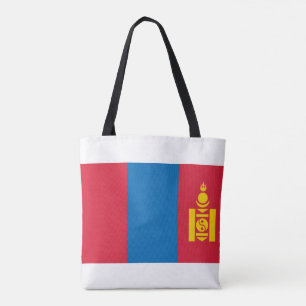 Mongolian Flag, Flag of Mongolia Tote Bag