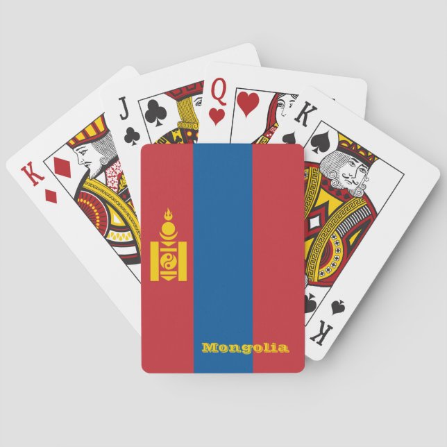 Mongolian Flag Games, Mongolia Playing Cards (Back)