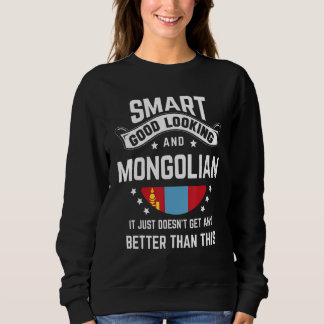Mongolian Flag Native Pride  Mongolia Mongolian Ro Sweatshirt