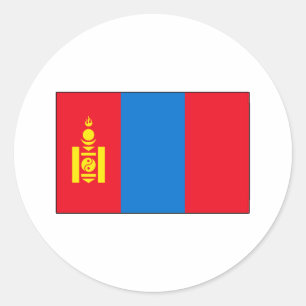 Mongolian Flag T-shirts and Gifts Classic Round Sticker
