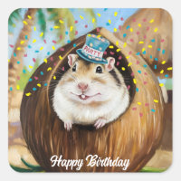 Mongolian Gerbil in coconut house