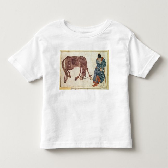 Mongolian nomad taking his horse to water toddler T-Shirt (Front)