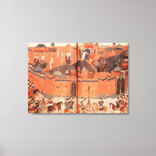Mongols under the leadership of Hulagu Khan Canvas Print