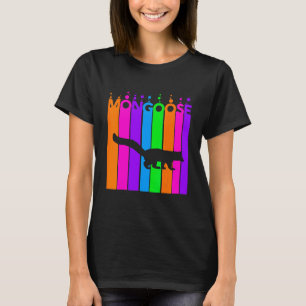 Mongoose Animal Rainbow Bubble With Silhouette T-Shirt