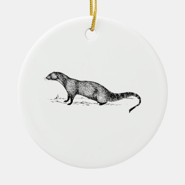 Mongoose Ceramic Tree Decoration (Front)