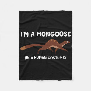 Mongoose Costume Funny Halloween Graphic  Fleece Blanket