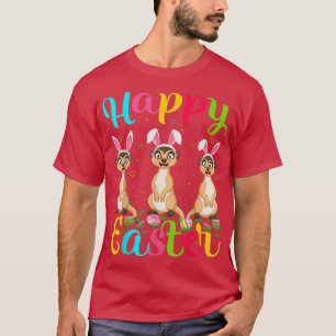 Mongoose Lover Funny Easter Egg Bunny Mongoose Hap T-Shirt