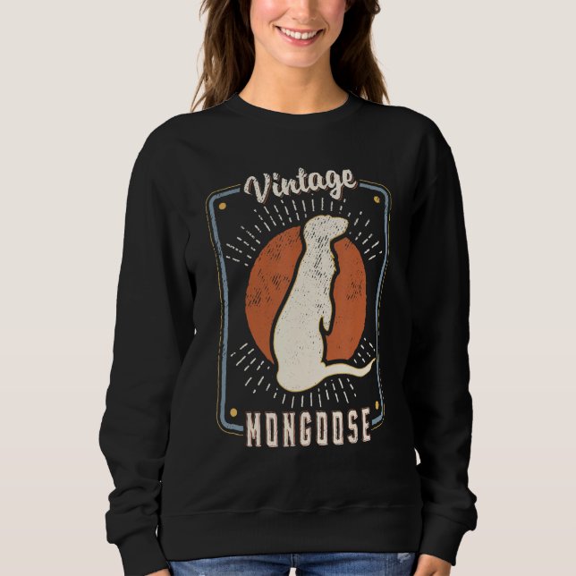Mongoose Vintage Retro Classic Animal Love 1 Sweatshirt (Front)
