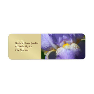 Mongram Purple Iris Wedding Address Label