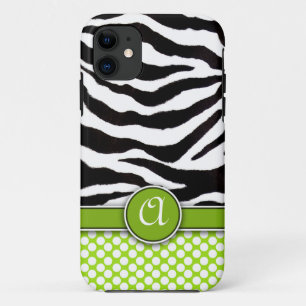 Mongrammed Zebra Print iPhone 5 Case-Mate Case