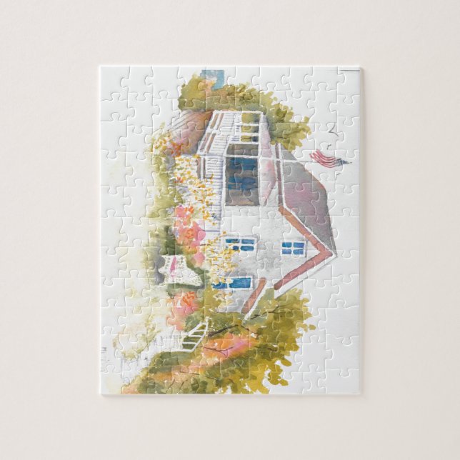 Monhegan Cottage J Kilburn Jigsaw Puzzle (Vertical)