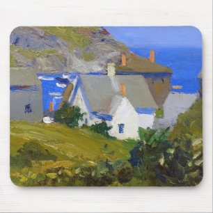 Monhegan Houses Maine by Edward Hopper Mouse Pad