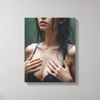 Monica in the rain canvas print