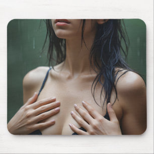 Monica in the rain mouse pad