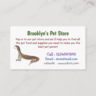 Monitor lizard cartoon illustration business card