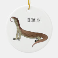 Monitor lizard cartoon illustration