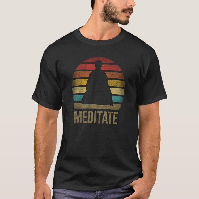 Monk Buddhist Monk Buddhism Meditation T-Shirt (Front)