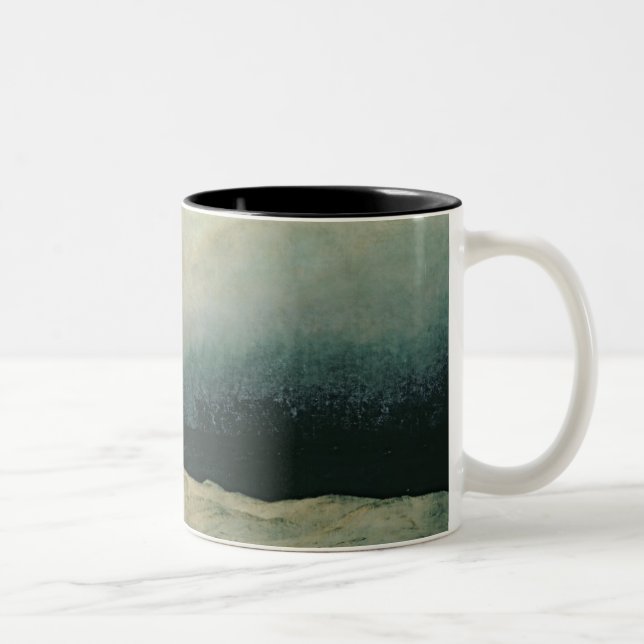 Monk by sea, 1809 Two-Tone coffee mug (Right)