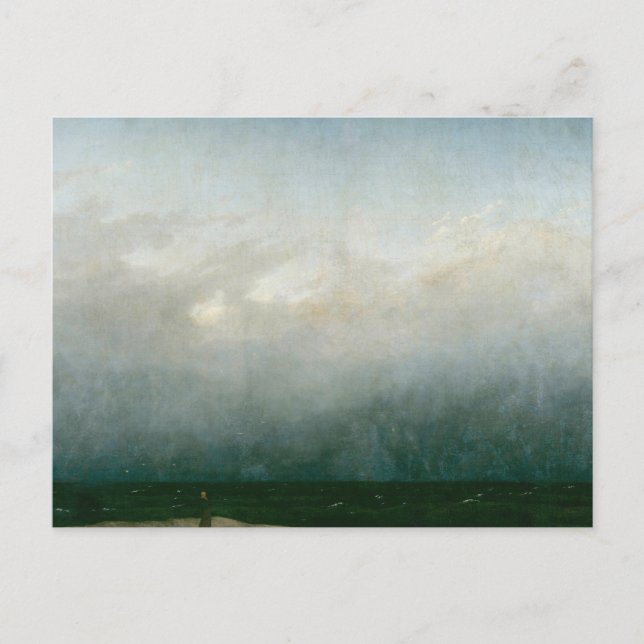Monk By The Sea By Caspar David Friedrich Postcard (Front)