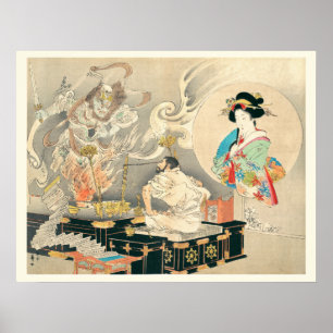 Monk Confronting A Demon Poster