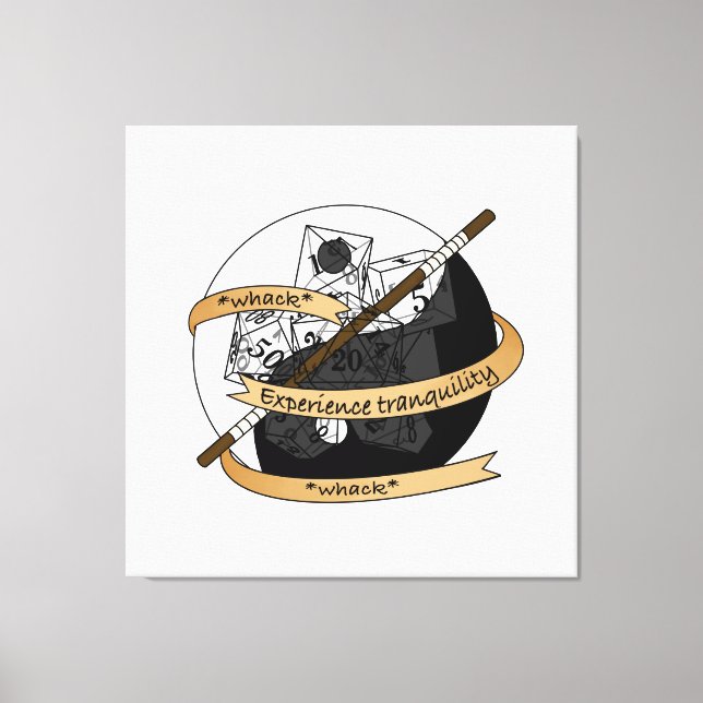 Monk Dice Design Canvas Print (Front)