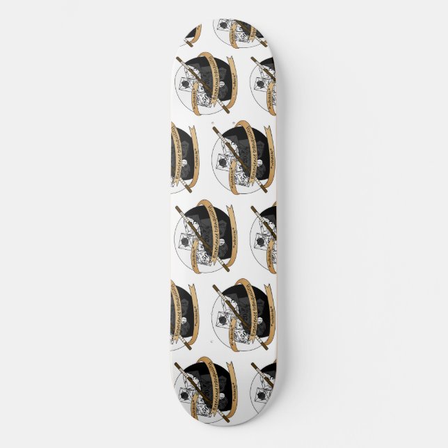 Monk Dice Design Skateboard (Front)
