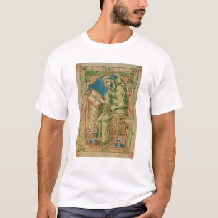 Monk Eadwine at work on the manuscript, T-Shirt