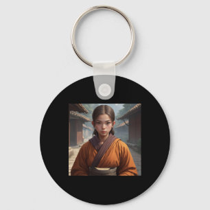 Monk Girl Sticker3 Key Ring