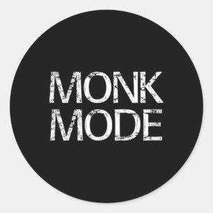 Monk Mode Meditation Yoga Novelty  Classic Round Sticker