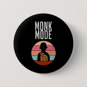 Monk Mode, Zen And Yoga, Meditation,buddhist, Retr 6 Cm Round Badge